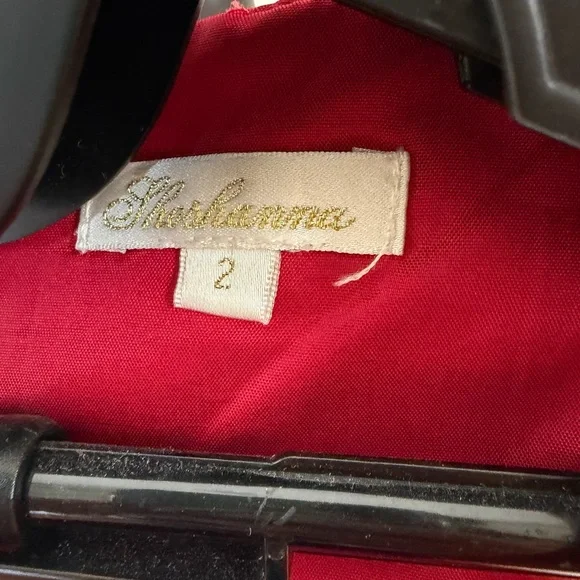 Shoshanna Red Jacquard Scoop Neck Fit & Flare Mini Dress - Picture 4 of 4